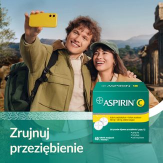 Aspirin C 400 mg + 240 mg, 40 tabletek musujących - 2 - zdjęcie produktu
