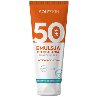 Soleskin, emulsja do opalania twarzy i ciała, SPF 50, od 6 miesiąca, 200 ml - zdjęcie produktu