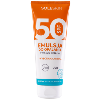 Soleskin, emulsja do opalania twarzy i ciała, SPF 50, od 6 miesiąca, 200 ml - zdjęcie produktu
