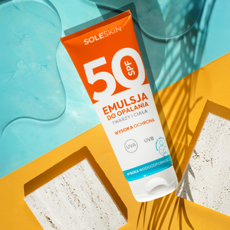 Soleskin, emulsja do opalania twarzy i ciała, SPF 50, od 6 miesiąca, 200 ml - 2 - zdjęcie produktu