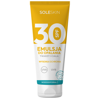 Soleskin, emulsja do opalania twarzy i ciała, SPF 30, od 6 miesiąca, 200 ml - zdjęcie produktu