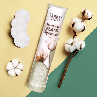 CottonCare, płatki kosmetyczne, okrągłe, 120 sztuk - 2 - zdjęcie produktu