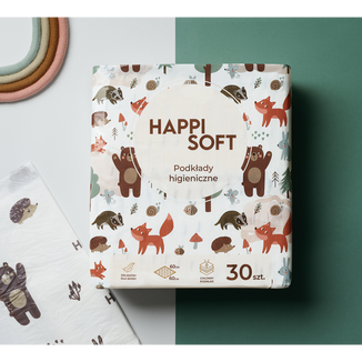 Happi Soft, podkłady higieniczne dla dzieci, 60 cm x 60 cm, 30 sztuk - 2 - zdjęcie produktu