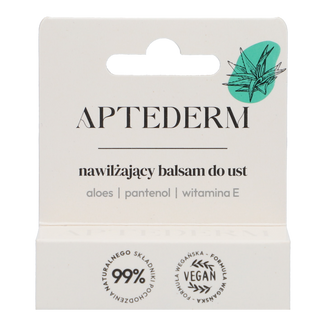 Aptederm, nawilżający balsam do ust, 4,8 g - 4 Aptederm, nawilżający balsam do ust, 4,8 g - 4 - zdjęcie produktu