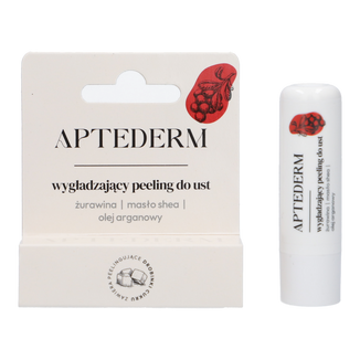 Aptederm, wygładzający peeling do ust, 4,8 g - 3 Aptederm, wygładzający peeling do ust, 4,8 g - 3 - zdjęcie produktu