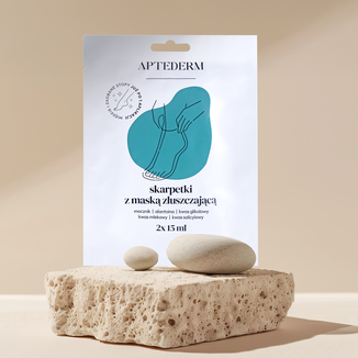 Aptederm, skarpetki z maską złuszczającą, 2 sztuki - 2 Aptederm, skarpetki z maską złuszczającą, 2 sztuki - 2 - zdjęcie produktu