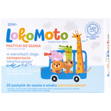 SEMA Lab, LokoMoto, smak pomarańczowy, 20 pastylek do ssania KRÓTKA DATA - miniaturka zdjęcia produktu