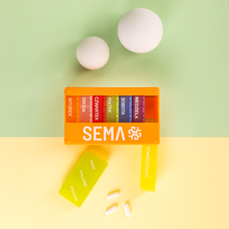 SEMA Protect, kasetka do leków tygodniowa, trzykomorowa - 2 - zdjęcie produktu