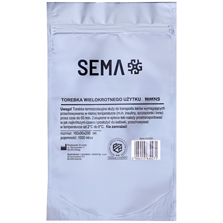 SEMA Protect, torba termoizolacyjna do przechowywania leków, 180 mm x 90 mm x 290 mm, 1 sztuka - zdjęcie produktu