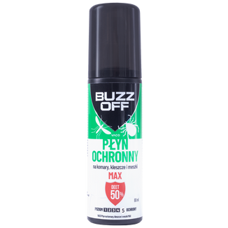 BuzzOff, płyn na meszki i komary, DEET 50%, 80 ml - zdjęcie produktu