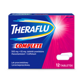 Theraflu Complete 500 mg + 65 mg, 12 tabletek powlekanych KRÓTKA DATA - miniaturka zdjęcia produktu