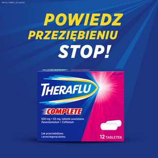 Theraflu Complete 500 mg + 65 mg, 12 tabletek powlekanych KRÓTKA DATA - 7 - zdjęcie produktu