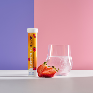 SEMA Elektrolity Junior, od 4 lat, smak truskawkowy, 20 tabletek musujących - 2 - zdjęcie produktu