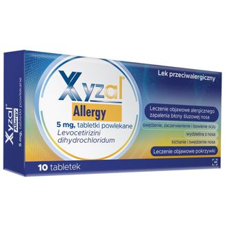 Xyzal Allergy 5 mg, 10 tabletek powlekanych - zdjęcie produktu