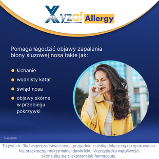 Xyzal Allergy 5 mg, 10 tabletek powlekanych - 5 - zdjęcie produktu