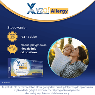 Xyzal Allergy 5 mg, 10 tabletek powlekanych - 6 - zdjęcie produktu