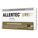 Allertec Effect 20 mg, 20 tabletek - miniaturka zdjęcia produktu