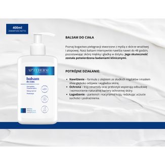 Aptederm Sensitive, balsam do ciała, skóra wrażliwa i atopowa, 400 ml - 3 - zdjęcie produktu