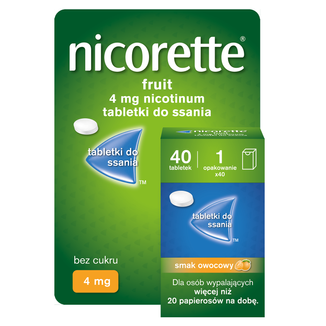 Nicorette Fruit 4 mg, 40 tabletek do ssania - zdjęcie produktu