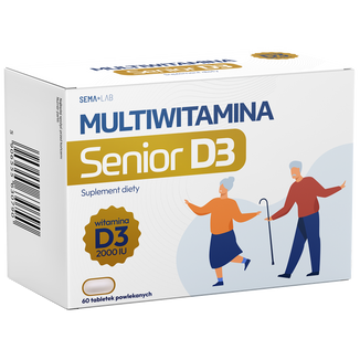 SEMA Lab Multiwitamina Senior D3, 60 tabletek powlekanych KRÓTKA DATA - zdjęcie produktu