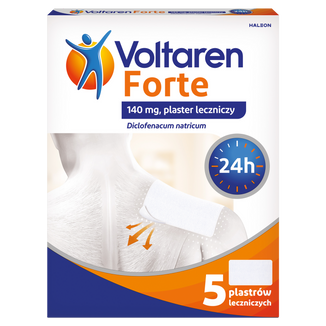 Voltaren Forte 140 mg, plaster leczniczy, 5 sztuk - zdjęcie produktu