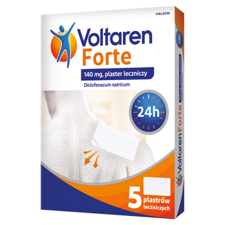 Voltaren Forte 140 mg, plaster leczniczy, 5 sztuk - 2 - zdjęcie produktu