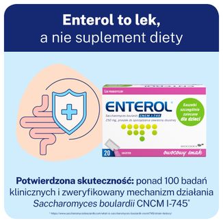Enterol, 250 mg, 20 saszetek - 3 - zdjęcie produktu