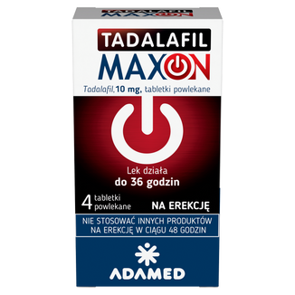 Tadalafil Maxon 10 mg, 4 tabletki powlekane - 2 - zdjęcie produktu