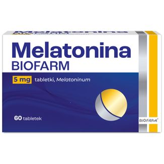 Melatonina Biofarm, 5 mg, 60 tabletek - zdjęcie produktu