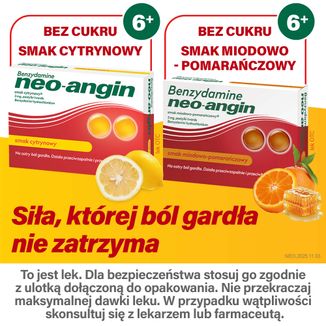 Benzydamine neo-angin 3 mg, smak cytrynowy, 20 pastylek twardych - 6 - zdjęcie produktu