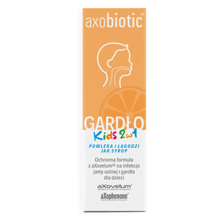 Axobiotic Gardło Kids 2w1, spray do gardła dla dzieci od 1 roku, smak pomarańczowy, 30 ml - 2 - zdjęcie produktu