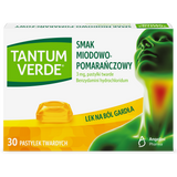 Tantum Verde 3 mg, smak miodowo-pomarańczowy, 30 pastylek twardych - miniaturka zdjęcia produktu