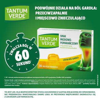 Tantum Verde 3 mg, smak miodowo-pomarańczowy, 30 pastylek twardych - 3 - zdjęcie produktu