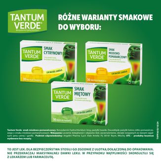 Tantum Verde 3 mg, smak miodowo-pomarańczowy, 30 pastylek twardych - 4 - zdjęcie produktu
