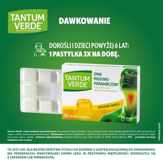 Tantum Verde 3 mg, smak miodowo-pomarańczowy, 30 pastylek twardych - 5 - zdjęcie produktu
