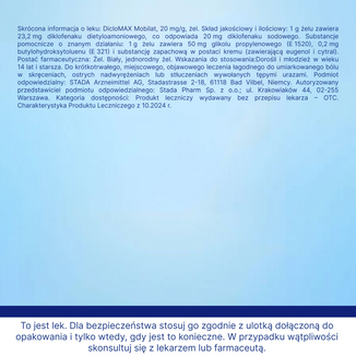 Diclomax Mobilat żel 20 mg/g, 100 g - 10 - zdjęcie produktu