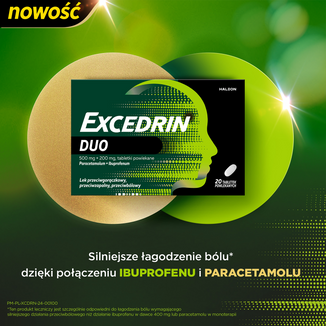 Excedrin Duo 200 mg + 500 mg, 20 tabletek powlekanych - 5 - zdjęcie produktu