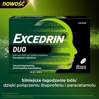 Excedrin Duo 200 mg + 500 mg, 20 tabletek powlekanych - 7 - zdjęcie produktu
