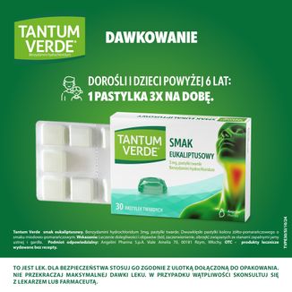 Tantum Verde 3 mg, smak eukaliptusowy, 30 pastylek twardych - 5 - zdjęcie produktu