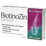 BiotinoZin 10 mg + 25 mg Zn2+, 30 tabletek - miniaturka zdjęcia produktu