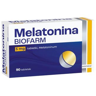 Melatonina Biofarm, 5 mg, 90 tabletek USZKODZONE OPAKOWANIE - zdjęcie produktu