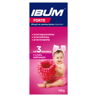 Ibum Forte 200mg/5ml, zawiesina doustna, smak malinowy, 150 g - 2 - zdjęcie produktu