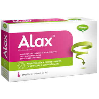 Alax, mikrowlewka doodbytnicza ułatwiająca wypróżnianie, 4 g x 5 sztuk KRÓTKA DATA - 2 - zdjęcie produktu