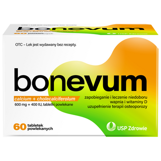 Bonevum 600 mg + 400 I.U., 60 tabletek powlekanych - zdjęcie produktu