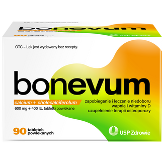 Bonevum 600 mg + 400 I.U., 90 tabletek powlekanych - zdjęcie produktu