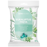 SEMA Herba Ziołowe cukierki z eukaliptusem, miętą i witaminą C, 60 g - miniaturka zdjęcia produktu