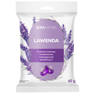 SEMA Herba Ziołowe cukierki z lawendą i witaminą C, 60 g - zdjęcie produktu