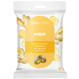 SEMA Herba Ziołowe cukierki z imbirem i witaminą C, 60 g - miniaturka zdjęcia produktu