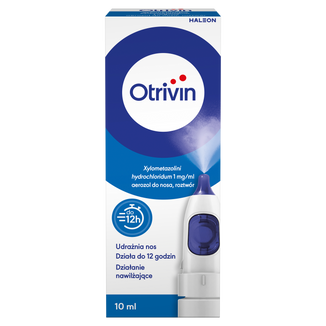 Otrivin 1 mg/ ml, aerozol do nosa, 10 ml - zdjęcie produktu