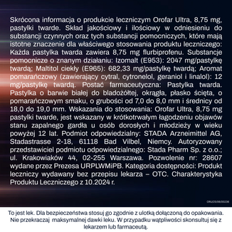 Orofar Ultra 8,75 mg, smak pomarańczowy, 24 pastylki - 4 - zdjęcie produktu